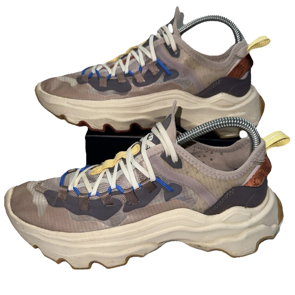 Sorel Women's 7.5 Kinetic Breakthru Tech Lace Up Sneakers in Vapor Chalk‎ - Picture 2 of 10